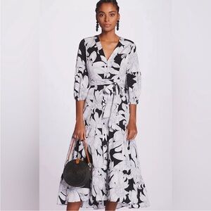 Anthropologie Maeve Puff Sleeve Midi Dress Sz‎ 6 NWT